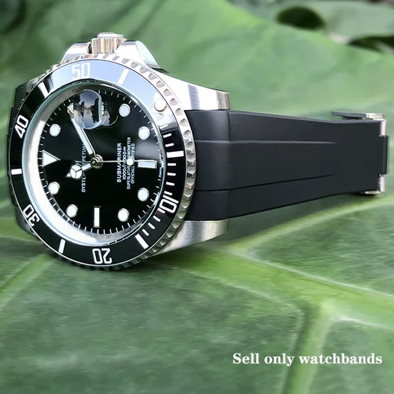 Rolex Watch Datejust - ロレックス用ヨットマスターサブマリーナーデイトジャストプレミアムシリコン時計ストラップ折りたたみクラスプ耐汗軽量アクセサリー20mm 21mm