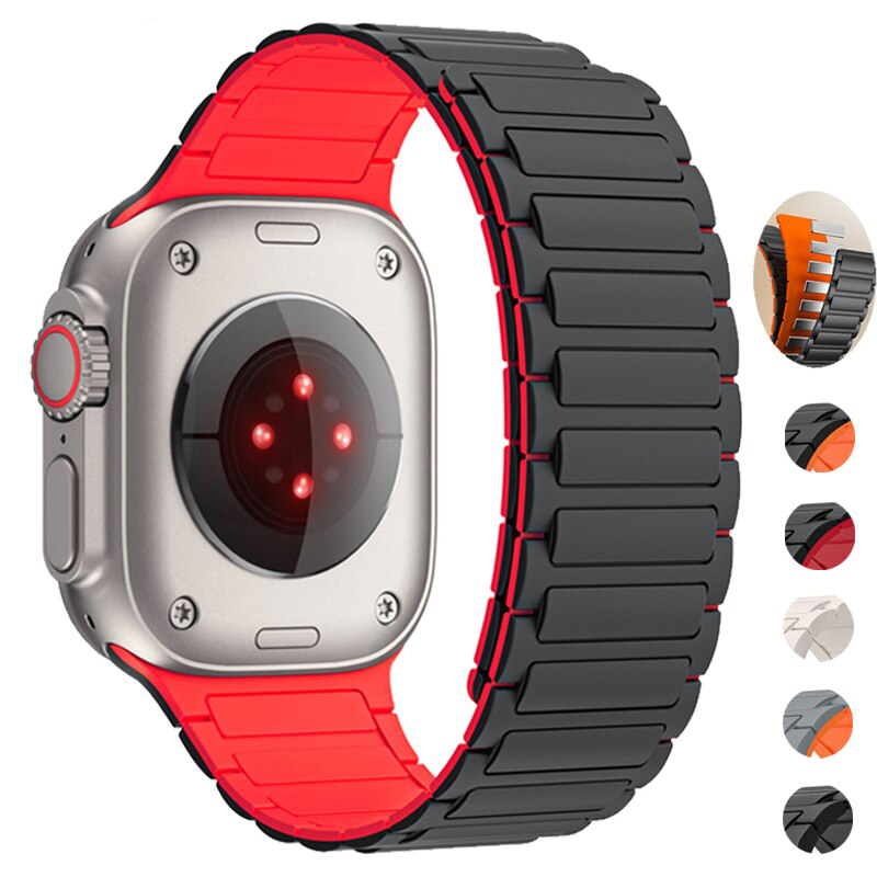 Milanese Loop Magnetic - Apple Watch用磁気スポーツバンド,iwatchシリーズ用シリコンストラップ9, 8, 7, 6, 5,