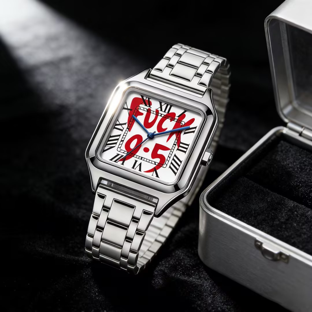 Cartier Watch Santos - FUCK9.5 ステンレス鋼合金製スクエアダイヤル シンプルでエレガントなインスタイル ライトラグジュアリー ハイエンド ユニセックス