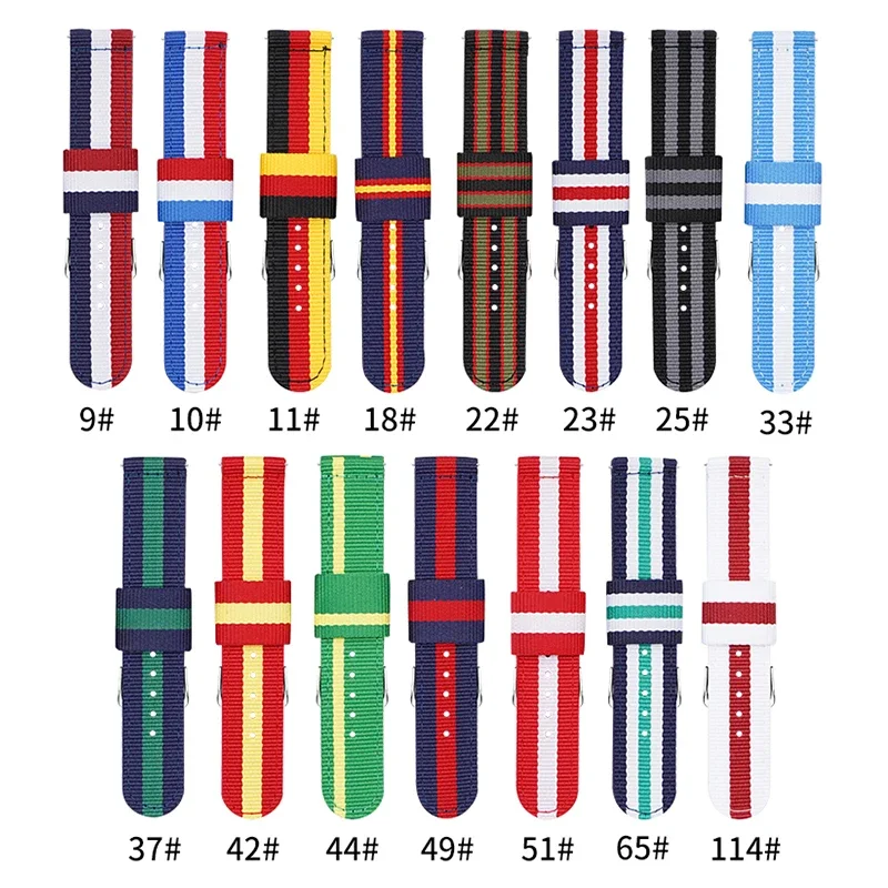 Canvas Strap Watch - 20 ミリメートル 22 ミリメートル織ナイロンストラップサムスンギャラクシーウォッチ 6 4