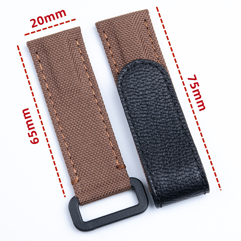 20 ミリメートル 21 ミリメートルフックとループファスナ - Canvas Strap Watch のレビューと価格