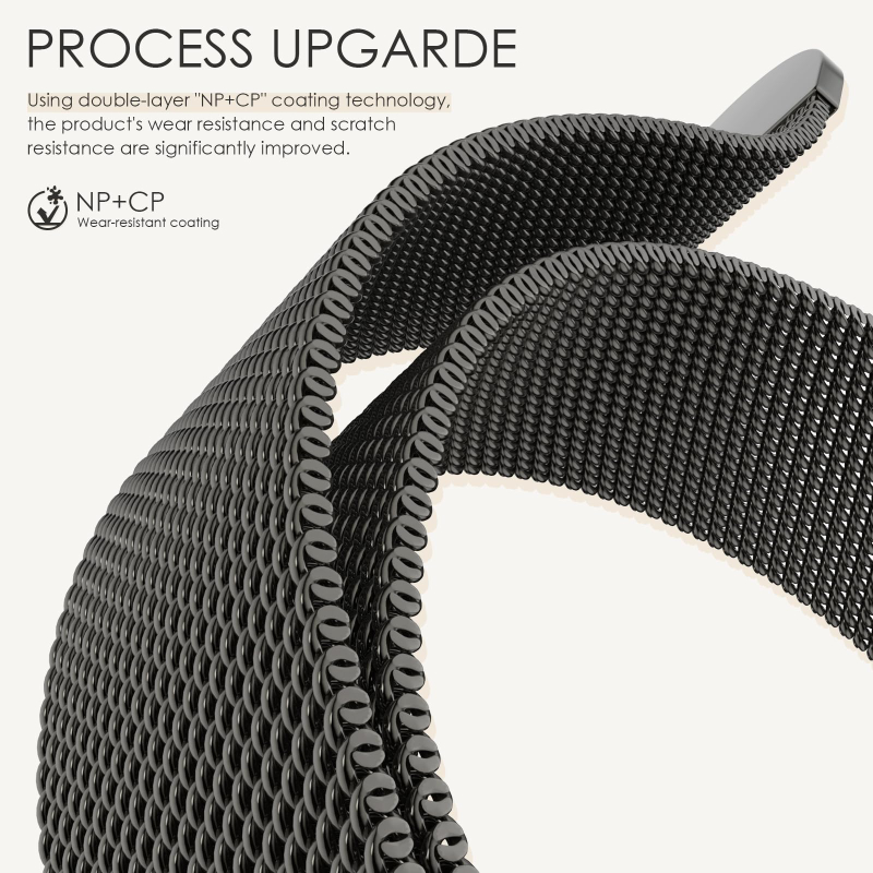 ミラネーゼループストラップ Apple Watch バンド  - Milanese Loop Magnetic のレビューと価格