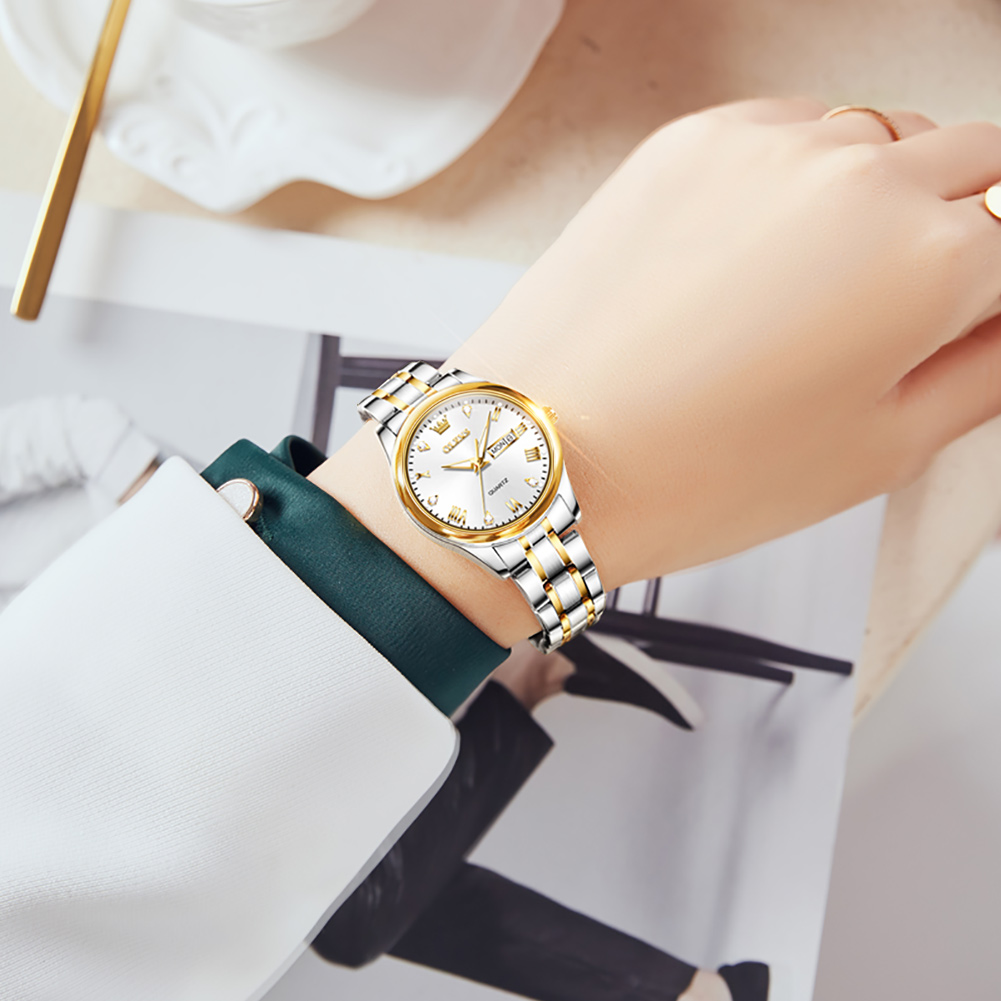 Olevs-女性用防水クォーツ時計、新しいファッション、クラ - Stainless Bracelet Diver のレビューと価格