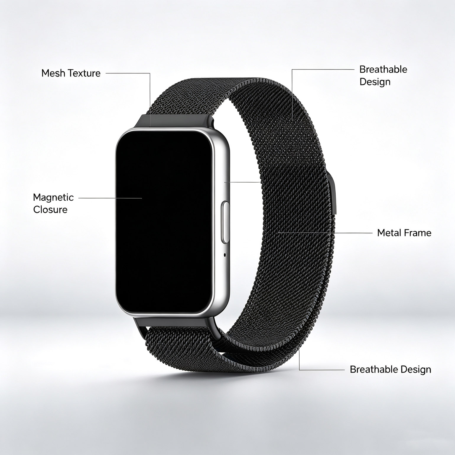 Samsung Galaxy Watch Fit 3用ミラネ - Milanese Loop Magnetic のレビューと価格
