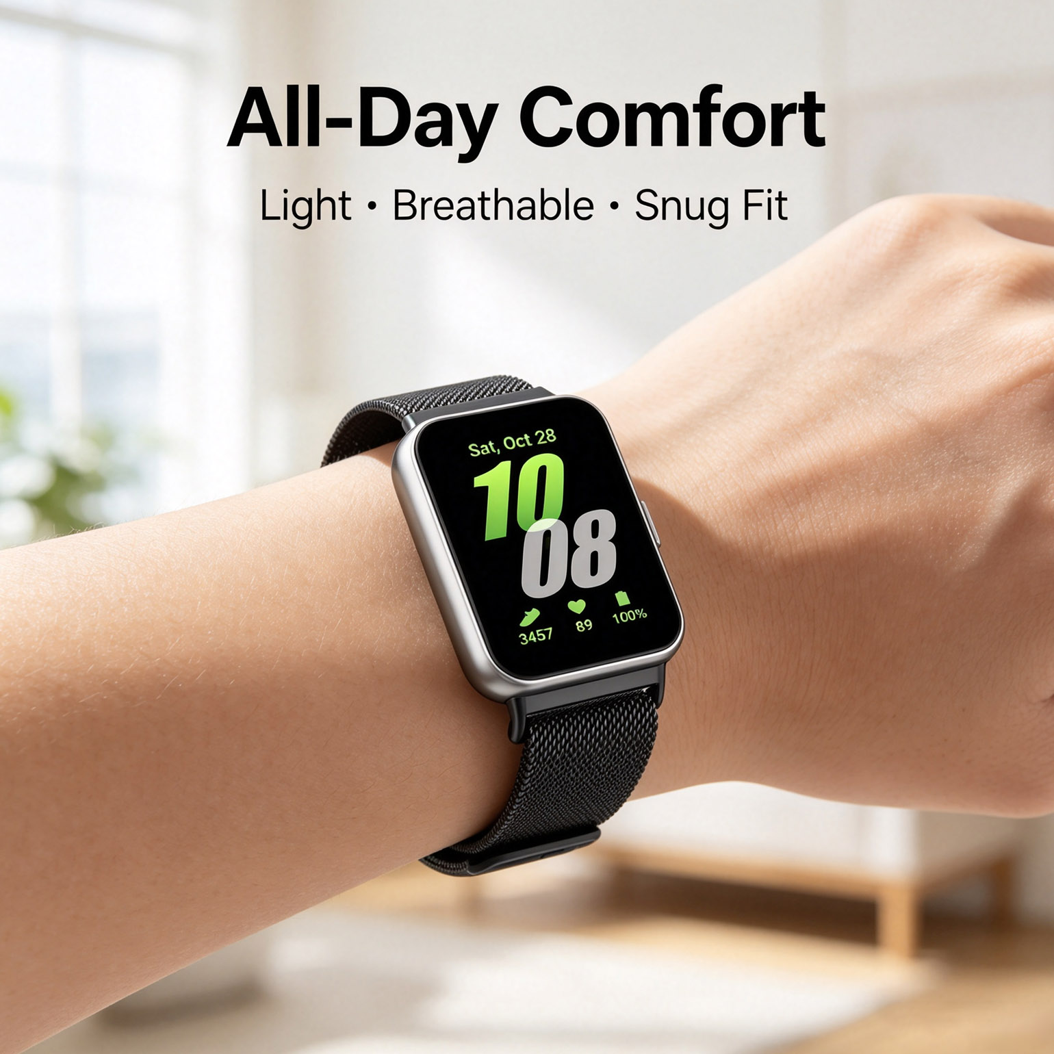 Samsung Galaxy Watch Fit 3用ミラネ - Milanese Loop Magnetic のレビューと価格