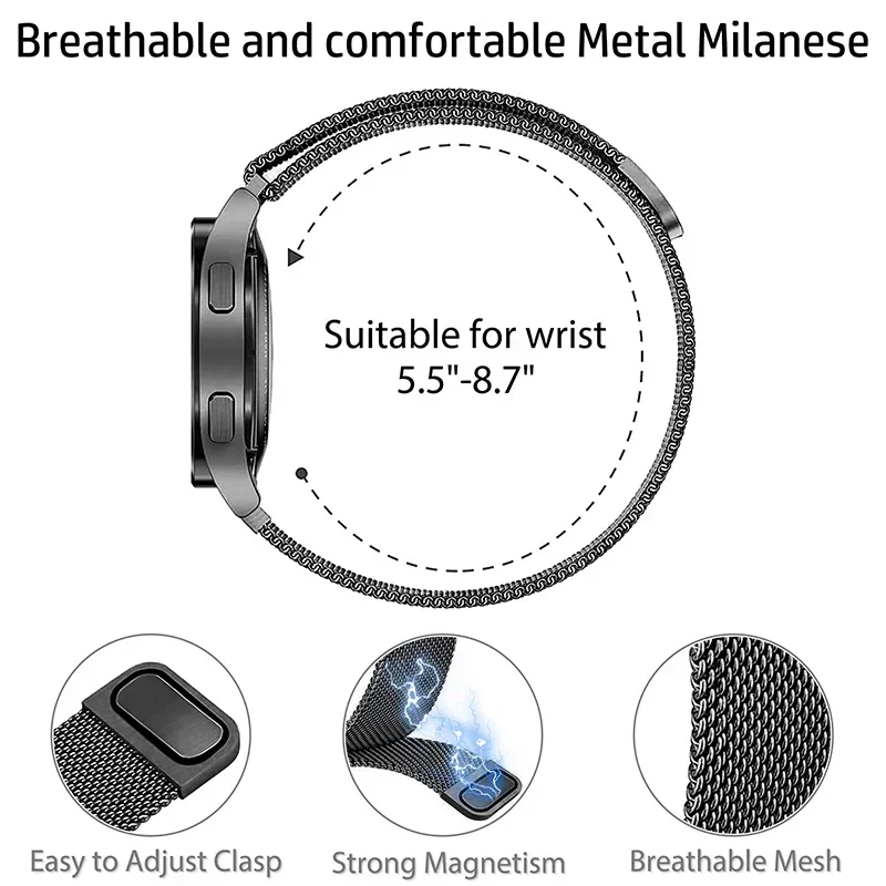 ミラネーゼループサムスンギャラクシー時計 4/5/プロ/4  - Milanese Loop Magnetic のレビューと価格