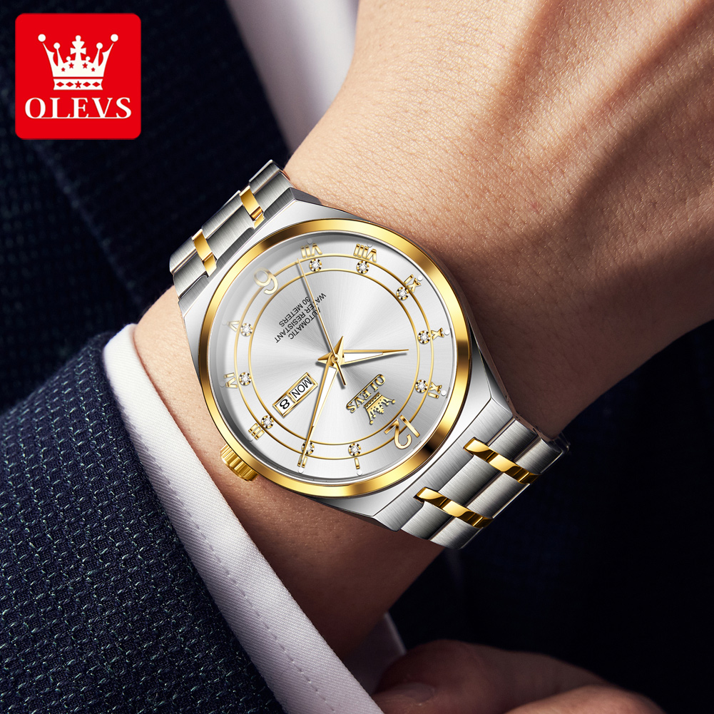 OLEVS腕時計 メンズ腕時計 機械式腕時計 防水 ステンレ - Rolex Watch Datejust のレビューと価格