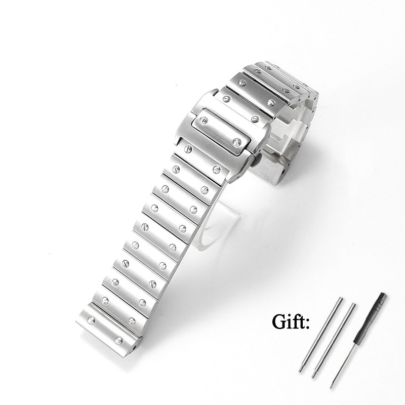 23mm 高品質ステンレススチール製時計ストラップ カルティ - Cartier Watch Santos のレビューと価格