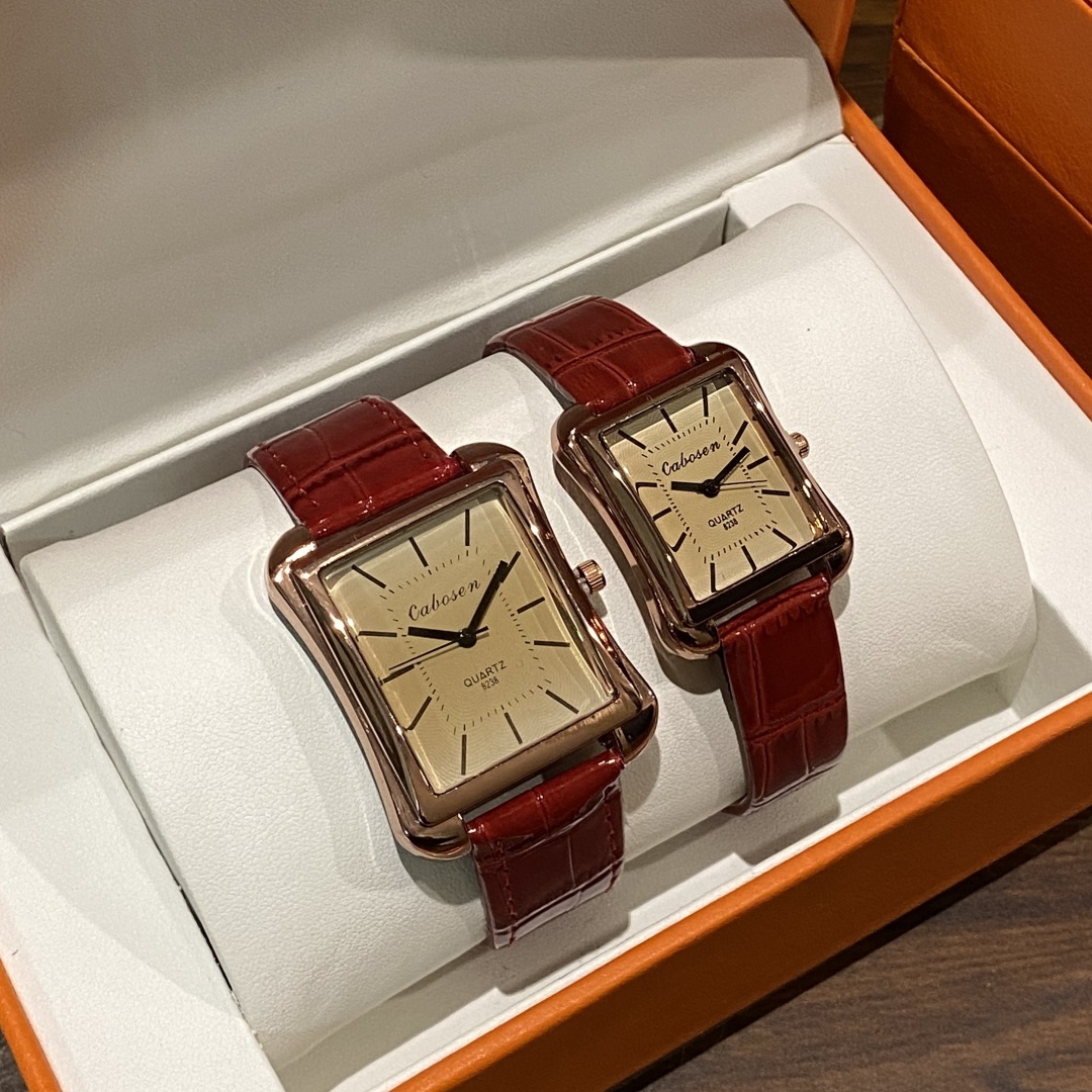 カップルウォッチクォーツムーブメントビジネスレディースメンズ - Leather Watch Band Men のレビューと価格