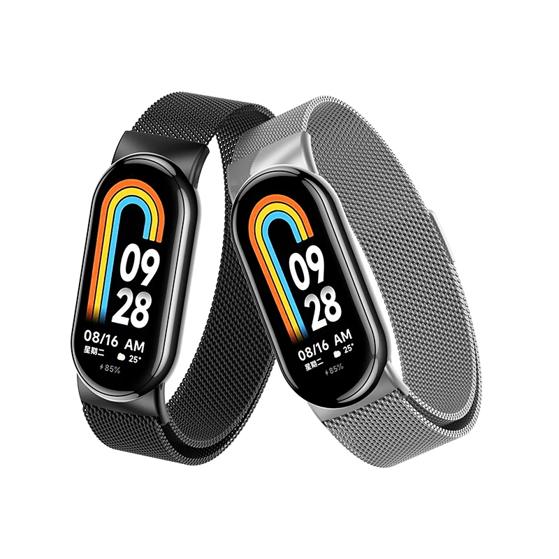 Xiaomi Mi Band 10-9-8用ミラネーゼループ - Milanese Loop Magnetic のレビューと価格