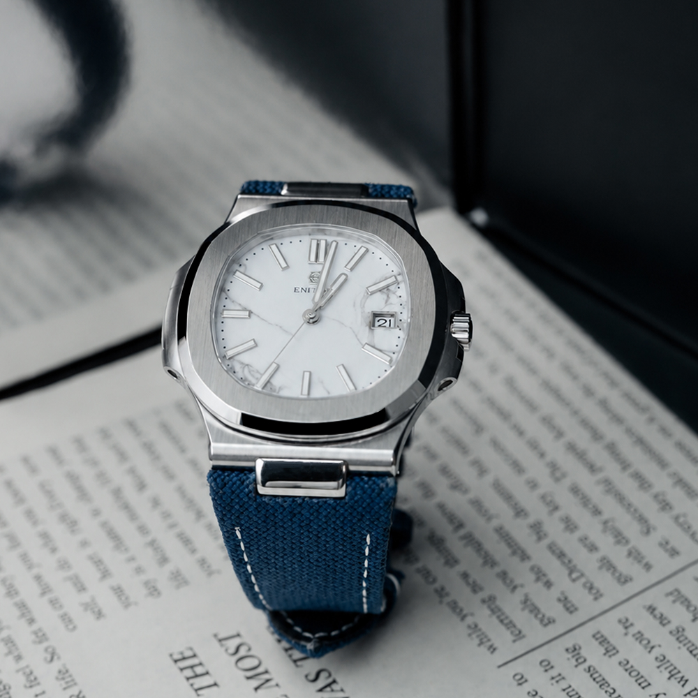 ENITON 38mm ストーンダイアル コンポジットニット - Canvas Strap Watch のレビューと価格