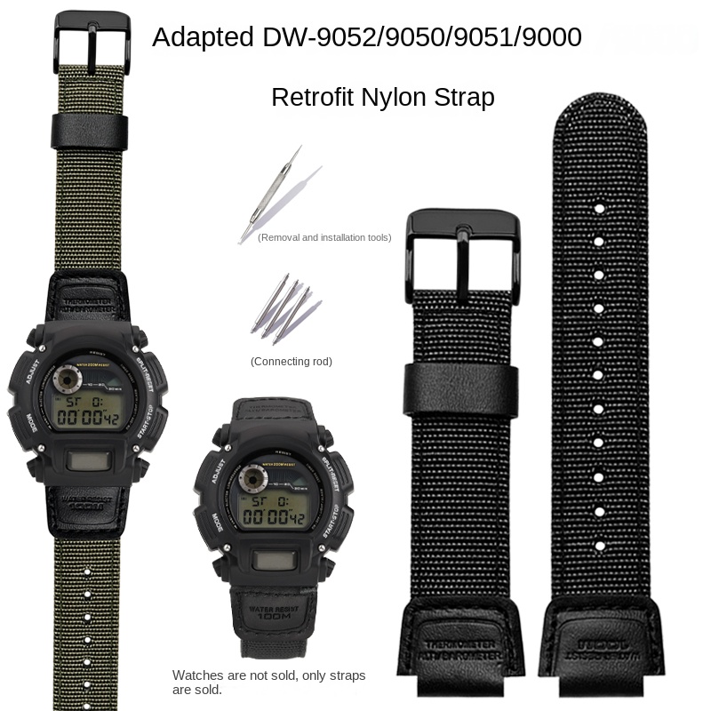 男性用防水ファブリックウォッチバンド,ミリタリーグリーン,1 - Casio Watch G-Shock Ga-2100 のレビューと価格