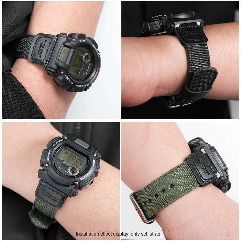 男性用防水ファブリックウォッチバンド,ミリタリーグリーン,1 - Casio Watch G-Shock Ga-2100 のレビューと価格