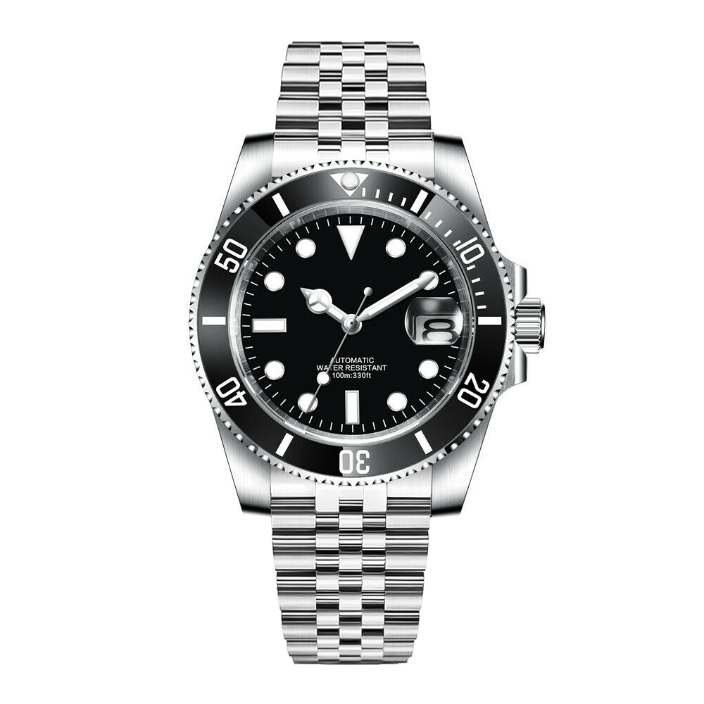 DIY ロゴ 40 ミリメートルダイブウォッチ NH35 自 - Stainless Bracelet Diver のレビューと価格