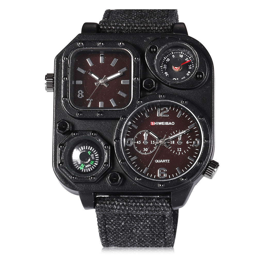 クォーツメンズウォッチトップブランドの高級キャンバスストラッ - Canvas Strap Watch のレビューと価格