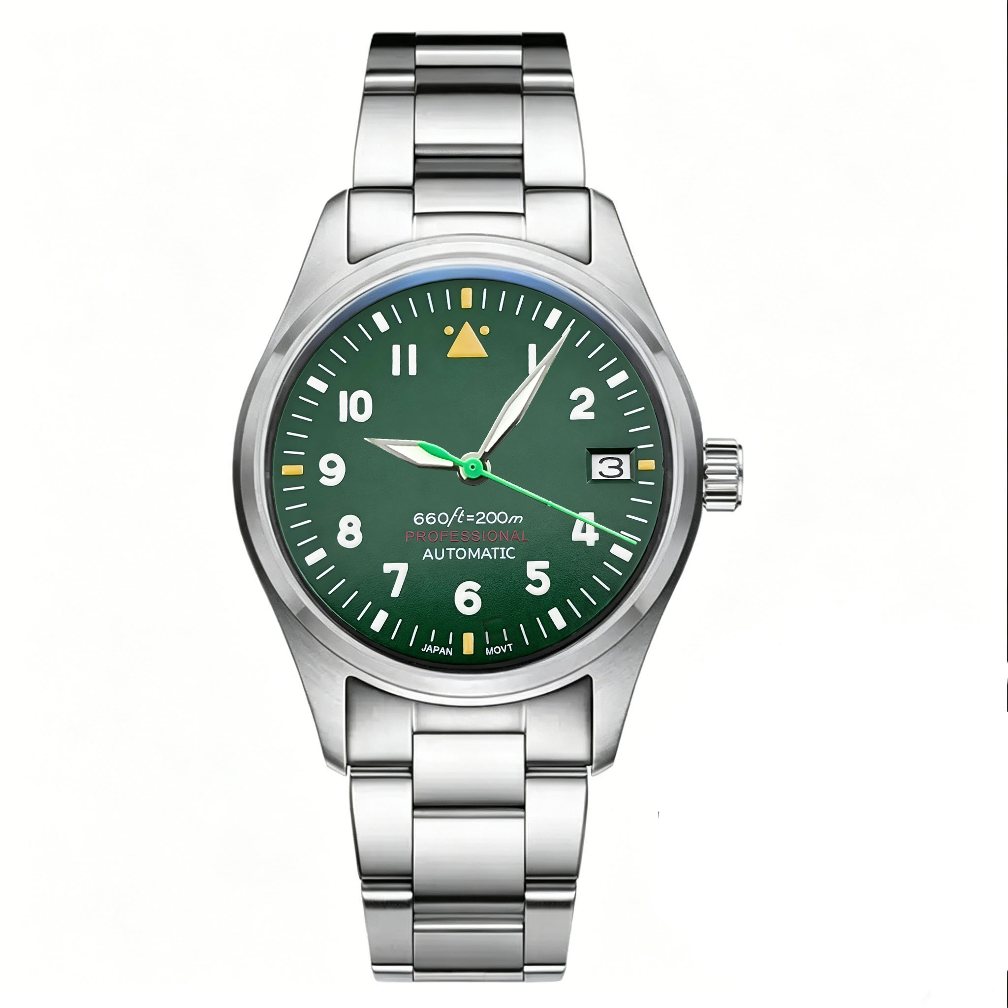 カスタムロゴ 36mm 39mm パイロットウォッチ メンズ - Stainless Bracelet Diver のレビューと価格