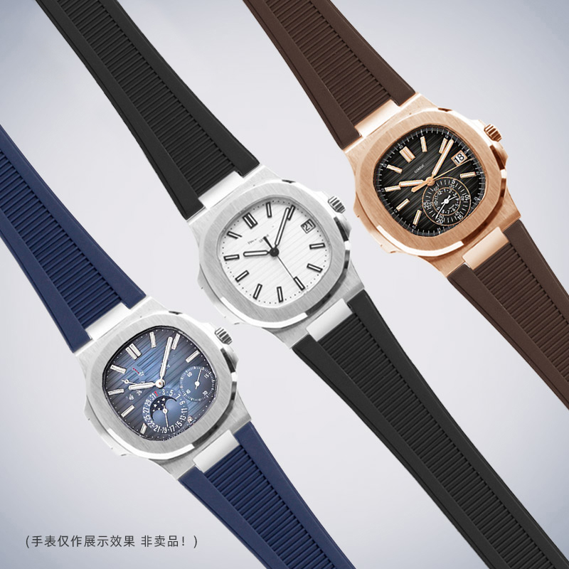 25*13mm プレミアムラバー凹型時計ストラップ パテック - Patek Philippe Watch Nautilus のレビューと価格