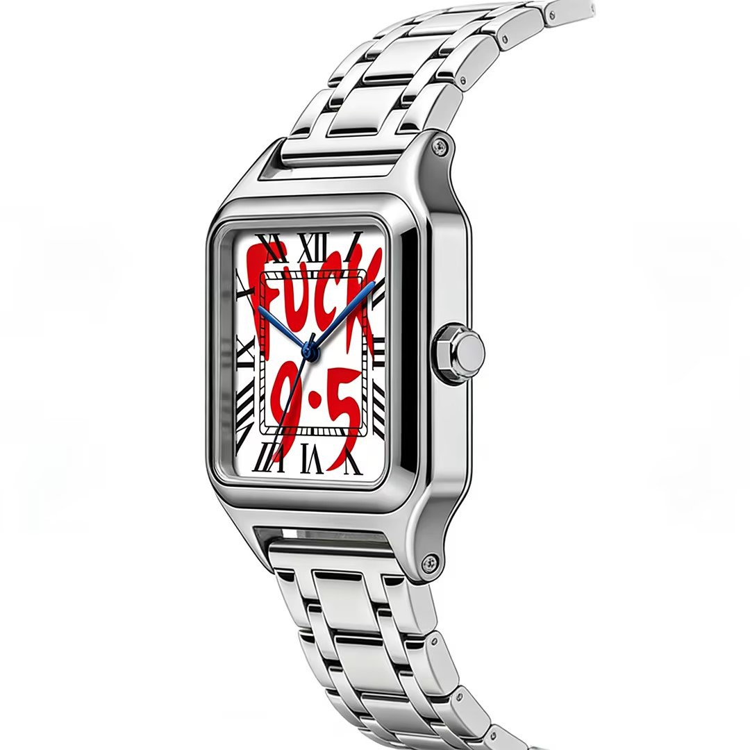 FUCK9.5 ステンレス鋼合金製スクエアダイヤル シンプル - Cartier Watch Santos のレビューと価格
