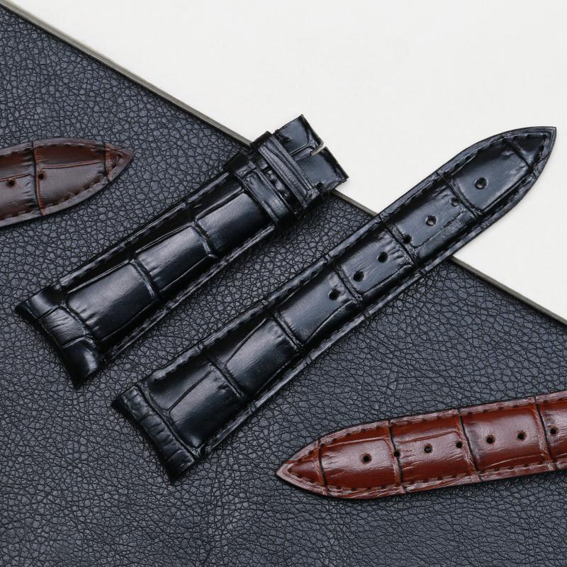 Pesno-本革の時計バンド、カーフスキン、ダブルスプリング - Curved Spring Bar のレビューと価格