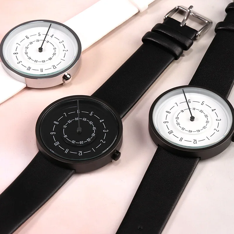 メンズ腕時計,シンプル,ファッショナブル,レザー,クォーツ, - Leather Watch Band Men のレビューと価格