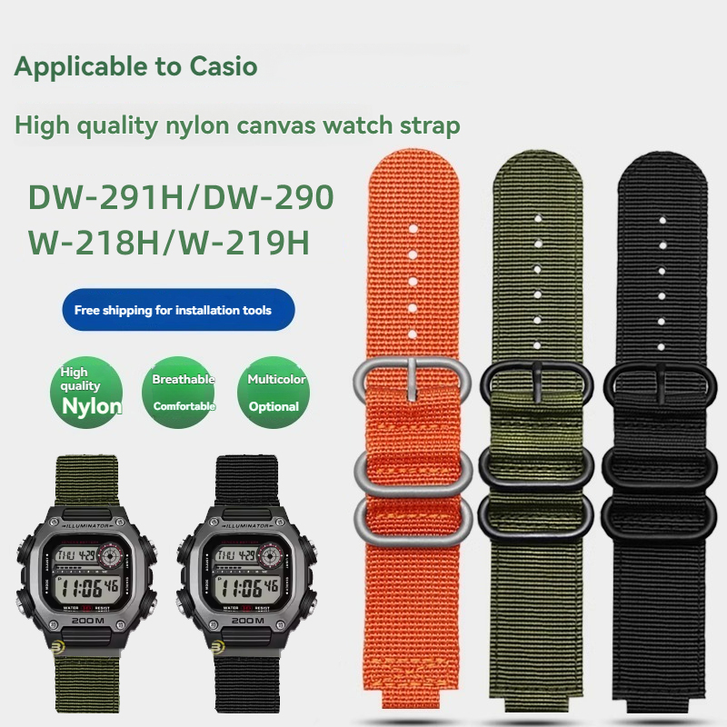 For Casio watch accessories DW - Canvas Strap Watch のレビューと価格