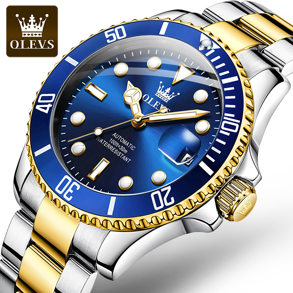 OLEVS 6650 メンズ腕時計クラシックオリジナル自動機 - Cartier Watch Tank のレビューと価格