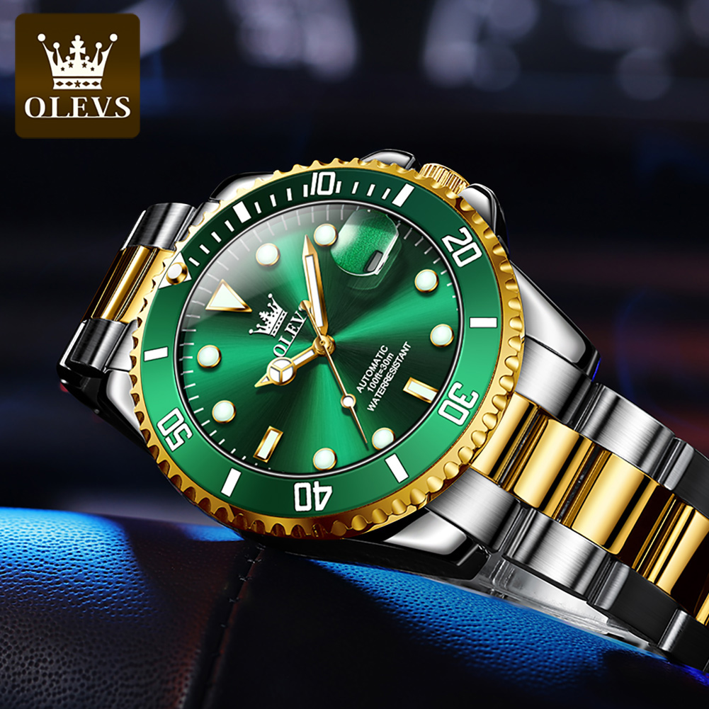 OLEVS 6650 メンズ腕時計クラシックオリジナル自動機 - Cartier Watch Tank のレビューと価格