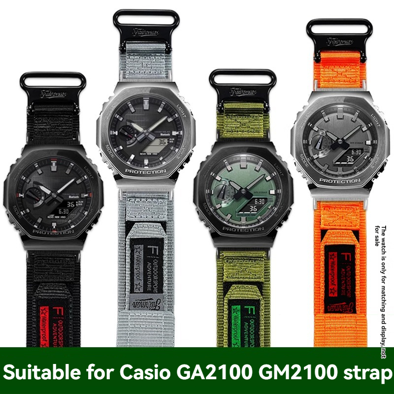 ナイロン キャンバス時計バンド ストラップ カシオ G-Sh - Casio Watch G-Shock Ga-2100 のレビューと価格
