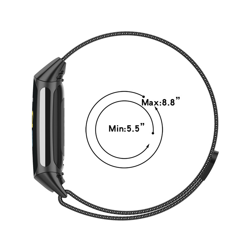 Fitbit Charge 5および6用のステンレススチール - Milanese Loop Magnetic のレビューと価格