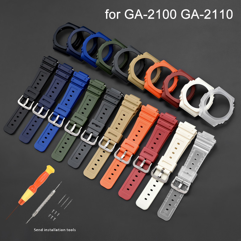 ゴム製時計ストラップケースベゼルカシオ G-SHOCK GA - Casio Watch G-Shock Ga-2100 のレビューと価格