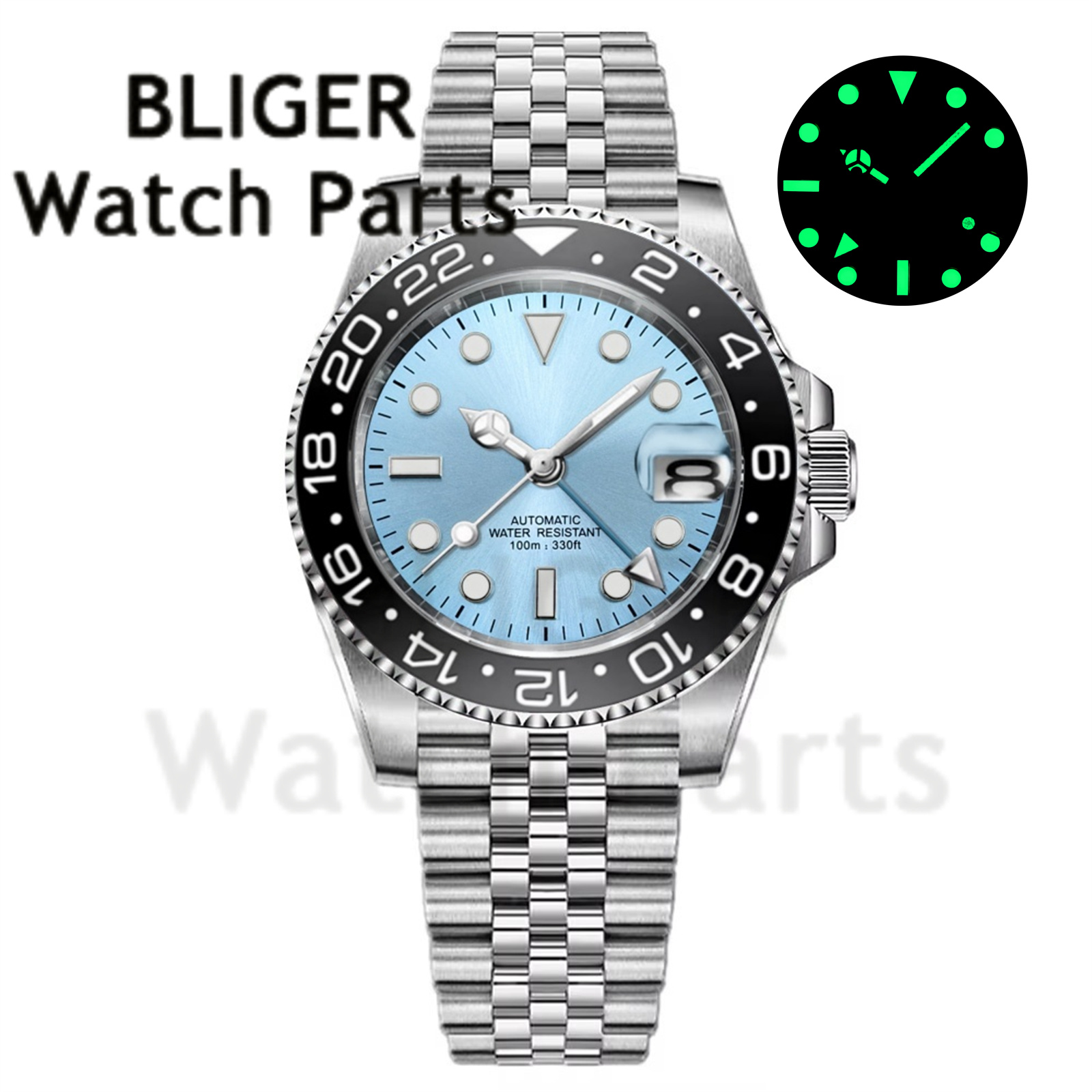 カスタムファッション GMT 40mm メンズ NH34 機 - Stainless Bracelet Diver のレビューと価格