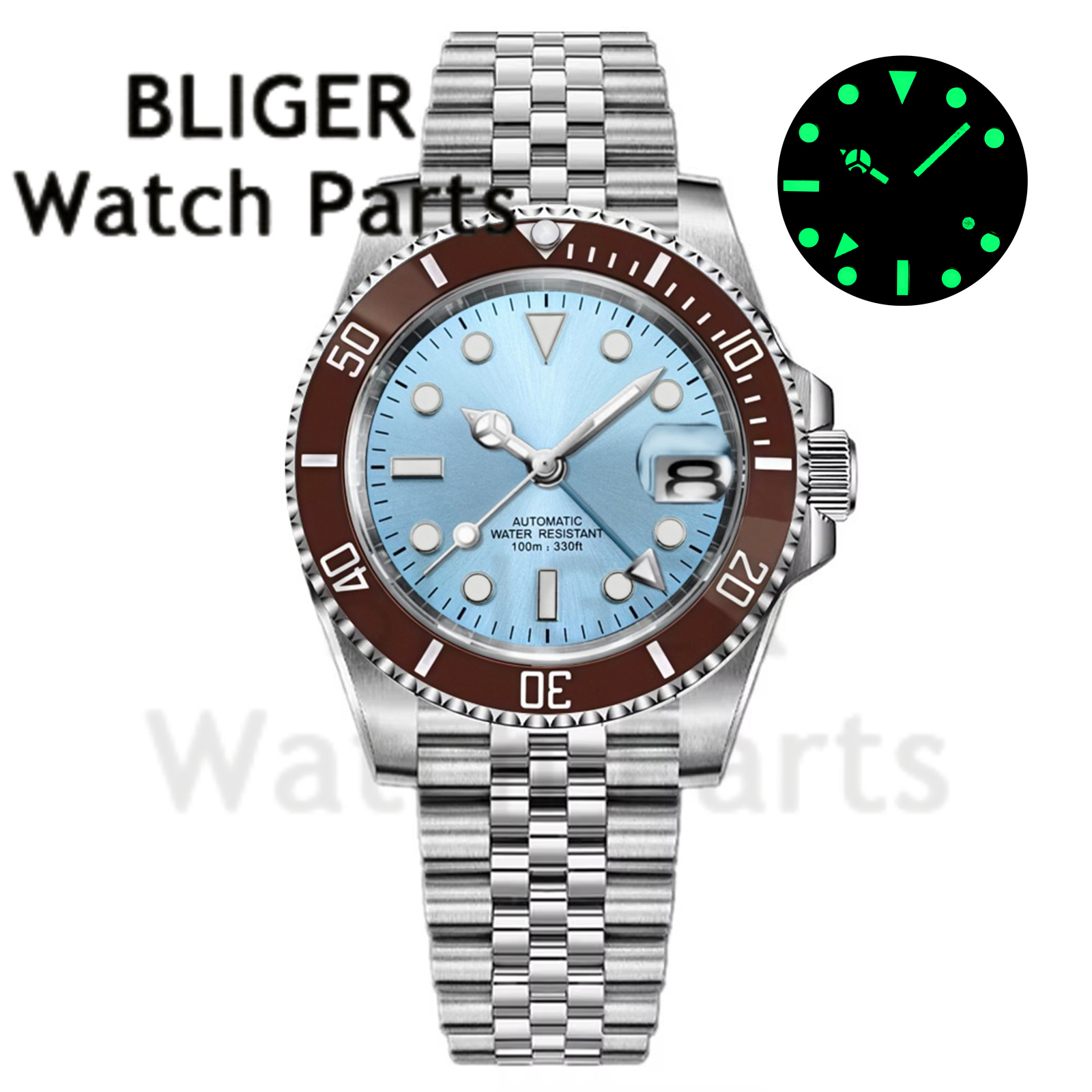 カスタムファッション GMT 40mm メンズ NH34 機 - Stainless Bracelet Diver のレビューと価格